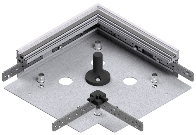 Produktbild UBK 200 601.25 -  Winkel-Verbinder zu Unterflur-Bodenkanal UBK 200, 200x60mm